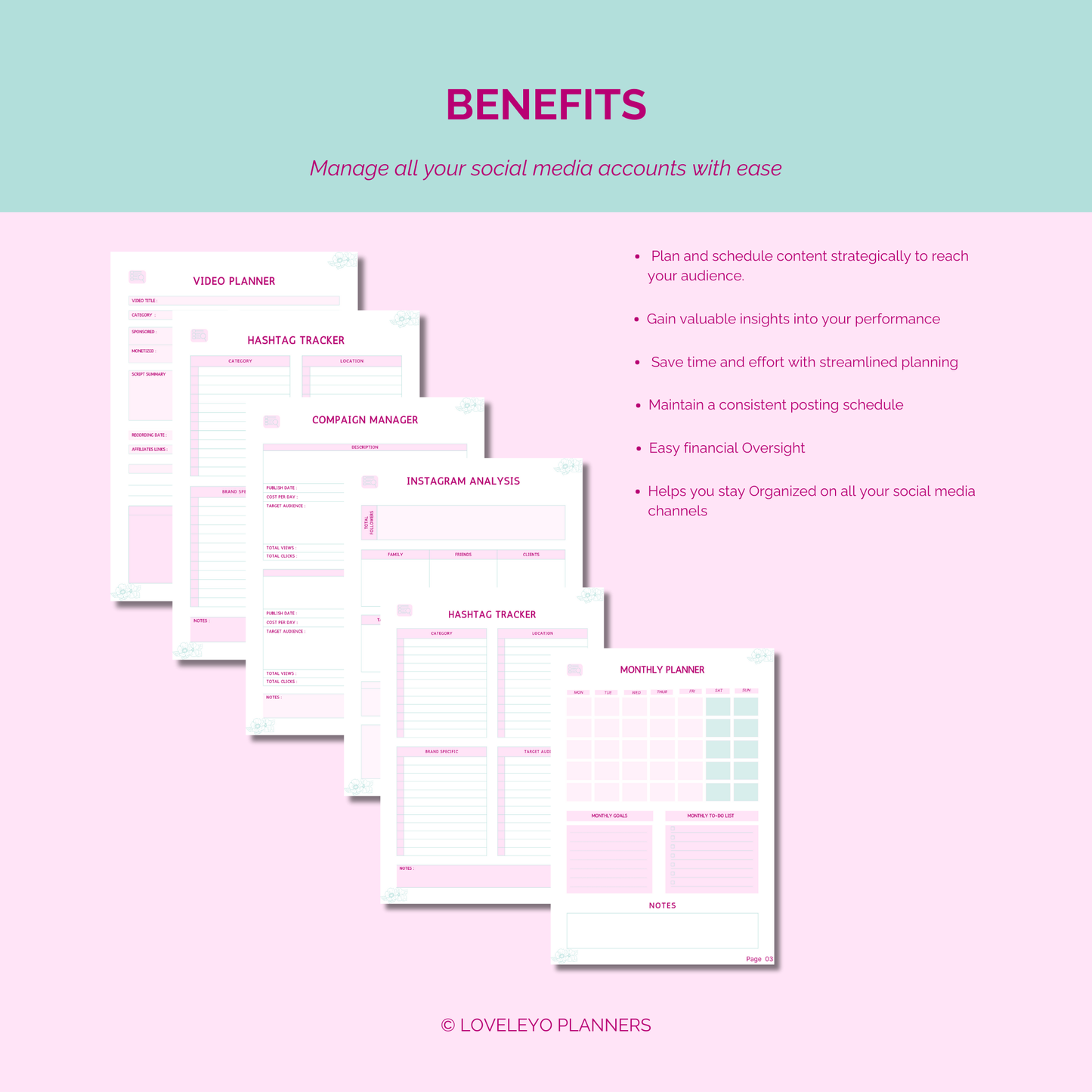 Social media digital planner