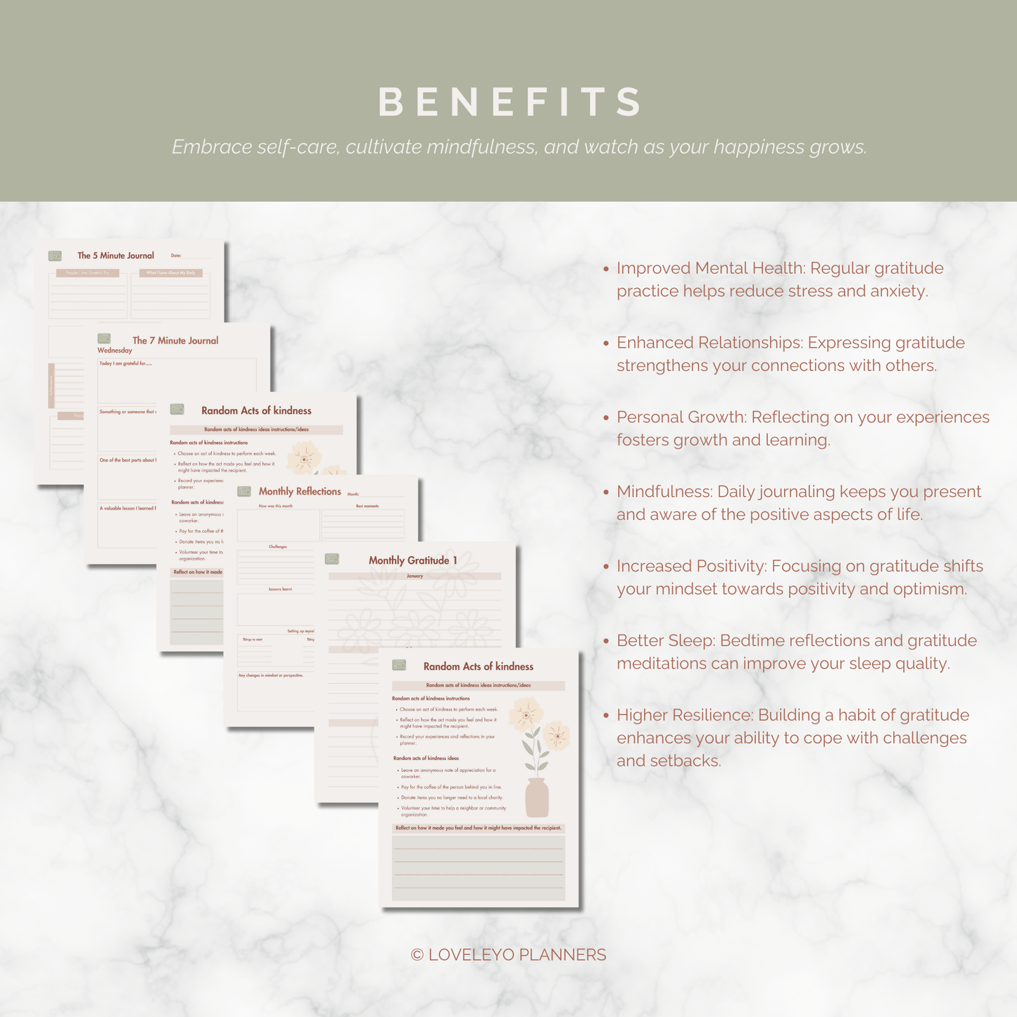Gratitude Journal digital Planner