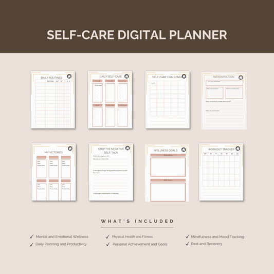 Self care digital planner