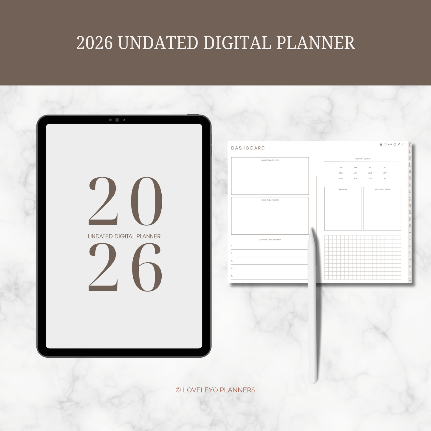 2026 undated digital planner