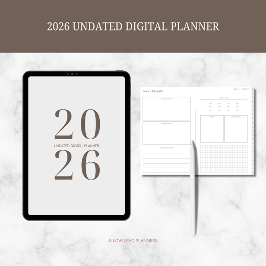 2026 undated digital planner