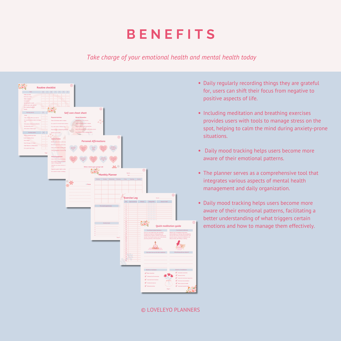 Anxiety & Self-care digital planner