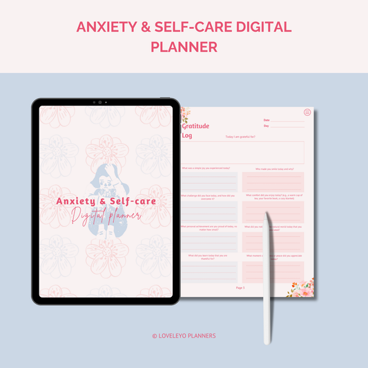 Anxiety & Self-care digital planner