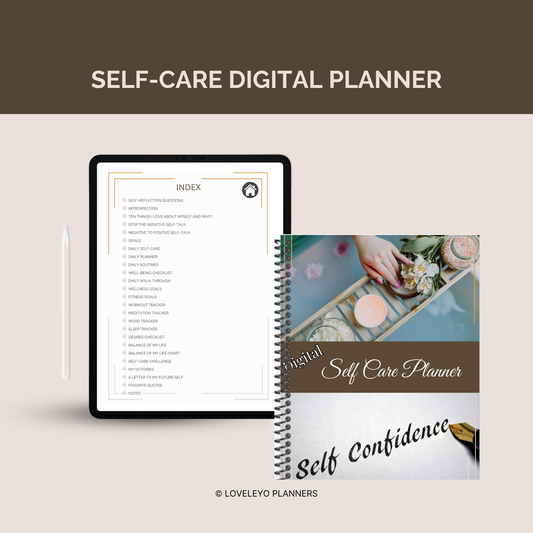 Self care digital planner